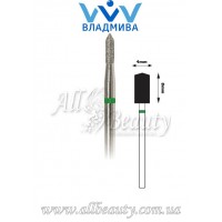 Насадка с крупным алмазным напылением - Цилиндрическая, острый конец 8 мм / 4 мм