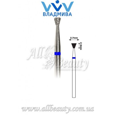 Насадка со средним алмазным напылением - Обратноконусная 2,5 мм / 2,7 мм Насадка со средним алмазным напылением - Обратноконусная 2,5 мм / 2,7 мм