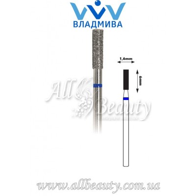 Насадка со средним алмазным напылением - Цилиндрическая 6 мм / 1,6 мм Насадка со средним алмазным напылением - Цилиндрическая 6 мм / 1,6 мм