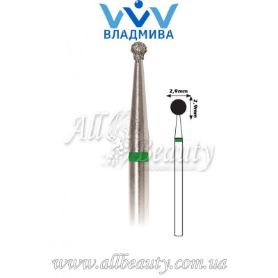 Насадка с крупным алмазным напылением - Сферическая 2,9 мм Насадка с крупным алмазным напылением - Сферическая 2,9 мм