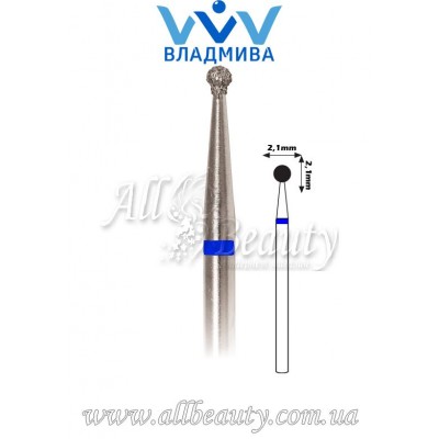 Насадка со средним алмазным напылением - Сферическая 2,1 мм Насадка со средним алмазным напылением - Сферическая 2,1 мм