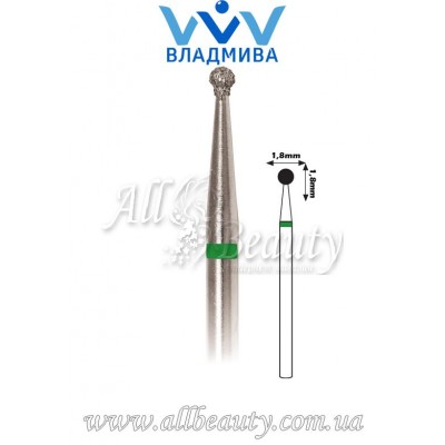 Насадка с крупным алмазным напылением - Сферическая 1,8 мм Насадка с крупным алмазным напылением - Сферическая 1,8 мм