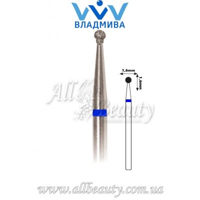 Насадка со средним алмазным напылением - Сферическая 1,6 мм Насадка со средним алмазным напылением - Сферическая 1,6 мм
