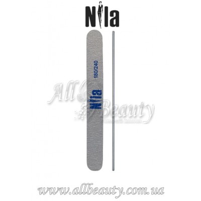 Nila - Пилочка для ногтей Wood 180/240 (серая) Nila - Пилочка для ногтей Wood 180/240 (серая)