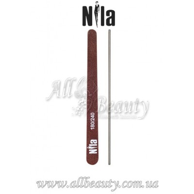 Nila - Пилочка для ногтей маленькая Капля коричневая 180/240 Nila - Пилочка для ногтей маленькая Капля коричневая 180/240