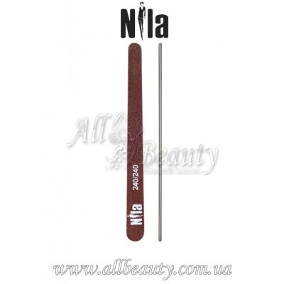 Nila - Пилочка для ногтей маленькая Капля коричневая 240/240 Nila - Пилочка для ногтей маленькая Капля коричневая 240/240
