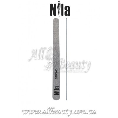 Nila - Пилочка для ногтей маленькая Капля серая 240/240 Nila - Пилочка для ногтей маленькая Капля серая 240/240