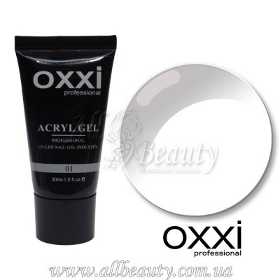 OXXI professional Acryl Gel - Акрил-гель 30 мл № 01 OXXI professional Acryl Gel - Акрил-гель 30 мл № 01