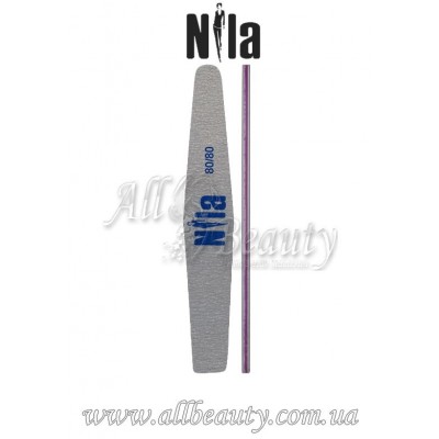 Nila - Пилочка для ногтей серая Rhombus 80/80 Nila - Пилочка для ногтей серая Rhombus 80/80