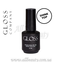 GLOSS Shine Top Coat - Верхнее покрытие для гель-лака с мерцанием 15 мл.