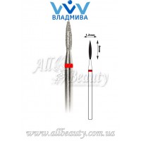 Насадка с мелким алмазным напылением - Пламя 8 мм / 1,2 мм