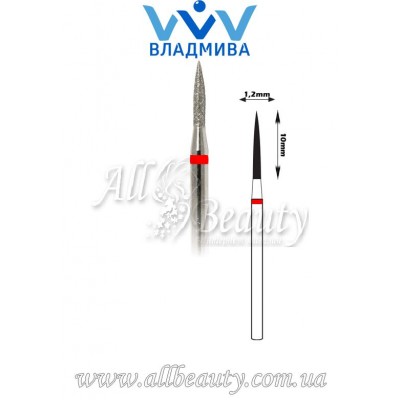 Насадка с мелким алмазным напылением - Цилиндрическая, стрельчатый конец 10 мм / 1,2 мм (сторінка 20) Насадка с мелким алмазным напылением - Цилиндрическая, стрельчатый конец 10 мм / 1,2 мм (сторінка 20)