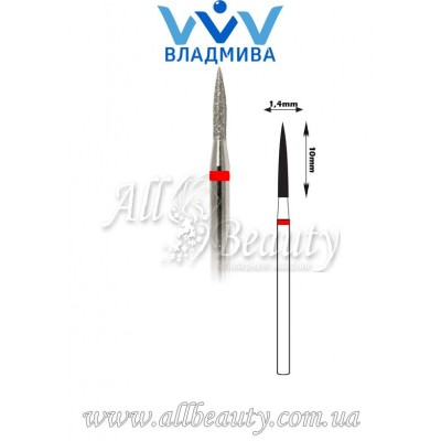 Насадка с мелким алмазным напылением - Цилиндрическая, стрельчатый конец 10 мм / 1,4 мм (сторінка 20) Насадка с мелким алмазным напылением - Цилиндрическая, стрельчатый конец 10 мм / 1,4 мм (сторінка 20)