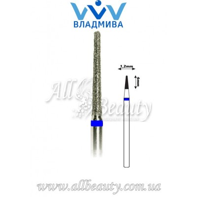 Насадка со средним алмазным напылением - Конусная полусферический конец 4 мм / 1,2 мм Насадка со средним алмазным напылением - Конусная полусферический конец 4 мм / 1,2 мм