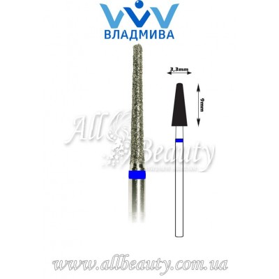 Насадка со средним алмазным напылением - Конусная полусферический конец 9 мм / 3,3 мм Насадка со средним алмазным напылением - Конусная полусферический конец 9 мм / 3,3 мм
