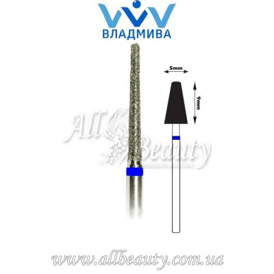 Насадка со средним алмазным напылением - Конусная полусферический конец 9 мм / 5 мм Насадка со средним алмазным напылением - Конусная полусферический конец 9 мм / 5 мм