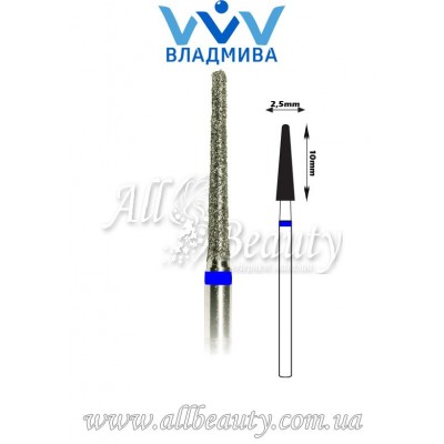 Насадка со средним алмазным напылением - Конусная полусферический конец 10 мм / 2,5 мм Насадка со средним алмазным напылением - Конусная полусферический конец 10 мм / 2,5 мм