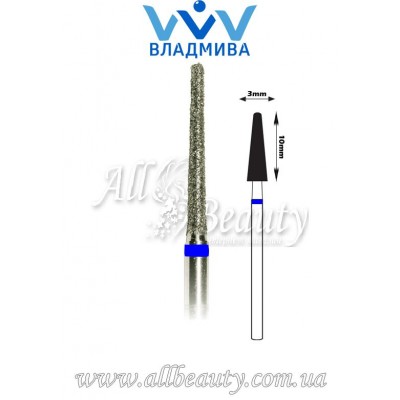 Насадка со средним алмазным напылением - Конусная полусферический конец 10 мм / 3 мм Насадка со средним алмазным напылением - Конусная полусферический конец 10 мм / 3 мм