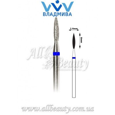 Насадка со средним алмазным напылением - Пламя 8 мм / 1,4 мм Насадка со средним алмазным напылением - Пламя 8 мм / 1,4 мм