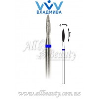 Насадка со средним алмазным напылением - Пламя 8 мм / 1,6 мм