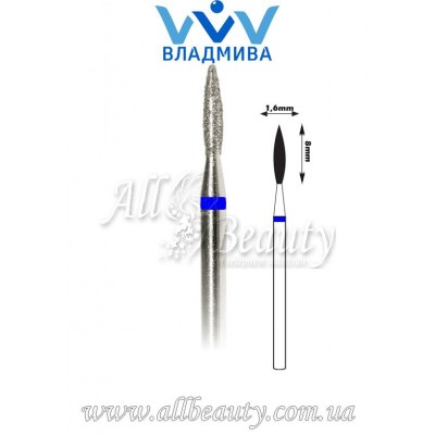 Насадка со средним алмазным напылением - Пламя 8 мм / 1,6 мм Насадка со средним алмазным напылением - Пламя 8 мм / 1,6 мм