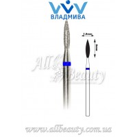 Насадка со средним алмазным напылением - Пламя 8 мм / 1,8 мм