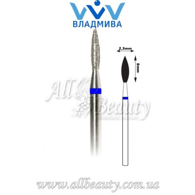 Насадка со средним алмазным напылением - Пламя 8 мм / 2,3 мм Насадка со средним алмазным напылением - Пламя 8 мм / 2,3 мм