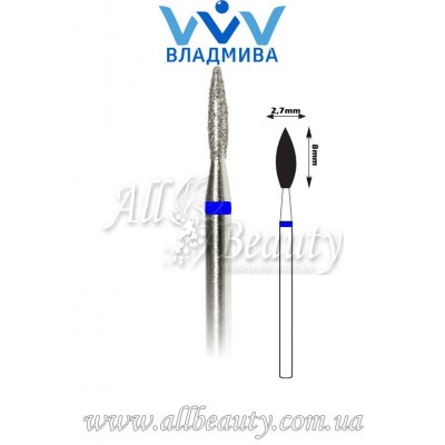 Насадка со средним алмазным напылением - Пламя 8 мм / 2,7 мм Насадка со средним алмазным напылением - Пламя 8 мм / 2,7 мм