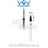 Насадка со средним алмазным напылением - Цилиндрическая, стрельчатый конец 8 мм / 2,7 мм