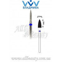 Насадка со средним алмазным напылением - Цилиндрическая, стрельчатый конец 8 мм / 3,3 мм