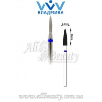 Насадка со средним алмазным напылением - Цилиндрическая, стрельчатый конец 10 мм / 2,5 мм