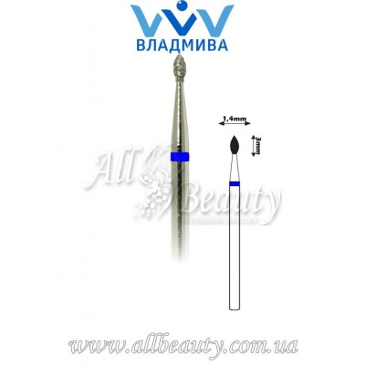 Насадка со средним алмазным напылением - Почка 3 мм / 1,4 мм Насадка со средним алмазным напылением - Почка 3 мм / 1,4 мм