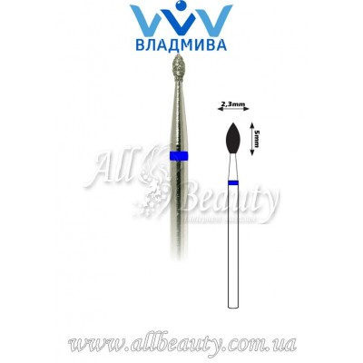 Насадка со средним алмазным напылением - Почка 5 мм / 2,3 мм Насадка со средним алмазным напылением - Почка 5 мм / 2,3 мм