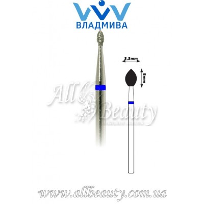 Насадка со средним алмазным напылением - Почка 5 мм / 3,3 мм Насадка со средним алмазным напылением - Почка 5 мм / 3,3 мм