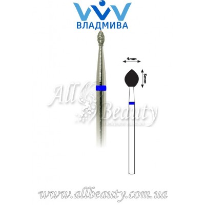 Насадка со средним алмазным напылением - Почка 5 мм / 4 мм Насадка со средним алмазным напылением - Почка 5 мм / 4 мм