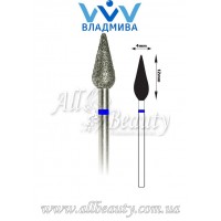 Насадка со средним алмазным напылением - Почка закруглённая длинная 12 мм / 4 мм