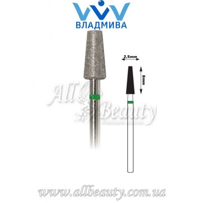 Насадка с крупным алмазным напылением - Усечённая конусная 8 мм / 2,5 мм (сторінка 14) Насадка с крупным алмазным напылением - Усечённая конусная 8 мм / 2,5 мм (сторінка 14)