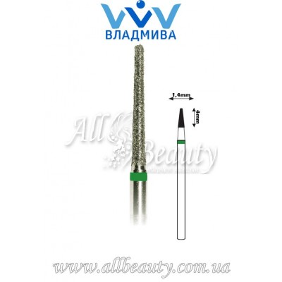 Насадка с крупным алмазным напылением - Конусная полусферический конец 4 мм / 1,4 мм Насадка с крупным алмазным напылением - Конусная полусферический конец 4 мм / 1,4 мм