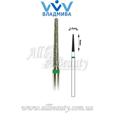 Насадка с крупным алмазным напылением - Конусная полусферический конец 9 мм / 1,4 мм Насадка с крупным алмазным напылением - Конусная полусферический конец 9 мм / 1,4 мм