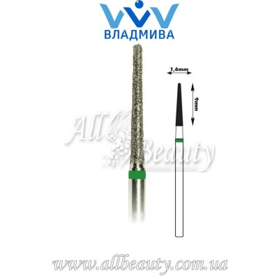 Насадка с крупным алмазным напылением - Конусная полусферический конец 9 мм / 1,6 мм Насадка с крупным алмазным напылением - Конусная полусферический конец 9 мм / 1,6 мм