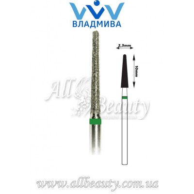 Насадка с крупным алмазным напылением - Конусная полусферический конец 10 мм / 2,3 мм Насадка с крупным алмазным напылением - Конусная полусферический конец 10 мм / 2,3 мм