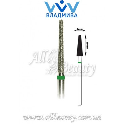 Насадка с крупным алмазным напылением - Конусная полусферический конец 10 мм / 3 мм Насадка с крупным алмазным напылением - Конусная полусферический конец 10 мм / 3 мм