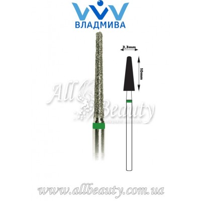 Насадка с крупным алмазным напылением - Конусная полусферический конец 10 мм / 3,3 мм Насадка с крупным алмазным напылением - Конусная полусферический конец 10 мм / 3,3 мм