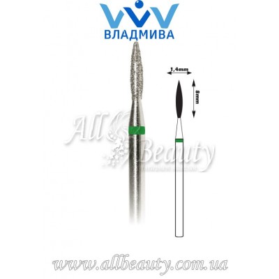 Насадка с крупным алмазным напылением - Пламя 8 мм / 1,4 мм Насадка с крупным алмазным напылением - Пламя 8 мм / 1,4 мм