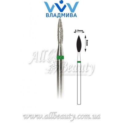 Насадка с крупным алмазным напылением - Пламя 8 мм / 2,3 мм Насадка с крупным алмазным напылением - Пламя 8 мм / 2,3 мм