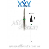 Насадка с крупным алмазным напылением - Цилиндрическая, стрельчатый конец 8 мм / 2,7 мм