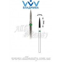 Насадка с крупным алмазным напылением - Цилиндрическая, стрельчатый конец 10 мм / 1,6 мм