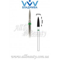 Насадка с крупным алмазным напылением - Цилиндрическая, стрельчатый конец 10 мм / 2,5 мм