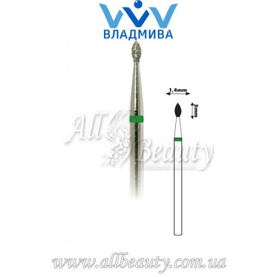 Насадка с крупным алмазным напылением - Почка 3 мм / 1,4 мм Насадка с крупным алмазным напылением - Почка 3 мм / 1,4 мм