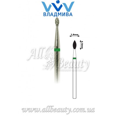 Насадка с крупным алмазным напылением - Почка 4,5 мм / 1,8 мм Насадка с крупным алмазным напылением - Почка 4,5 мм / 1,8 мм